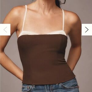 Reformation Melanie Top in Brown